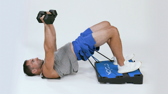 Glute Bridge & Hip Thrust w/ Chest Press