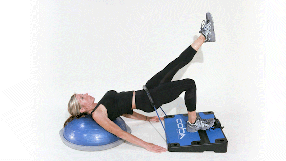 Hip Thrust (Single Leg) w/ Bosu