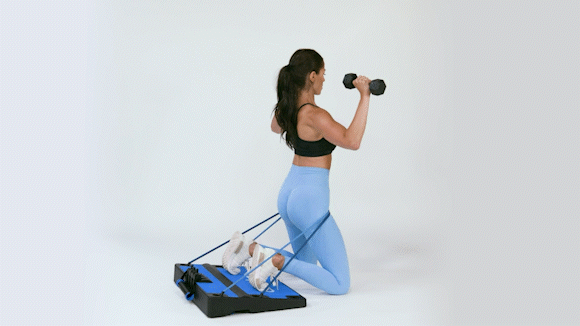 Kneeling Thrust (w/ Weights)