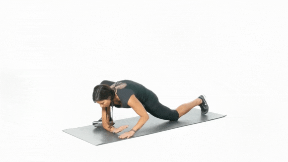 Half Kneeling Hip to Hamstring Stretch