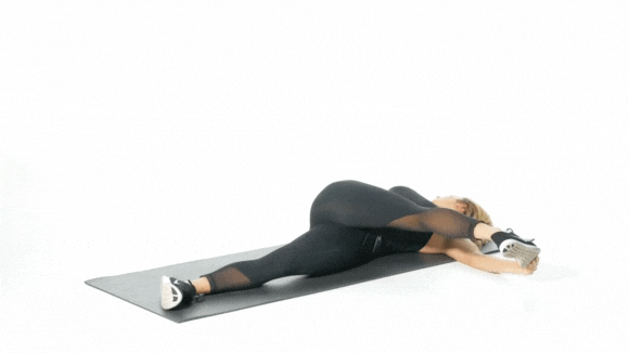 Supine Scorpion Stretch